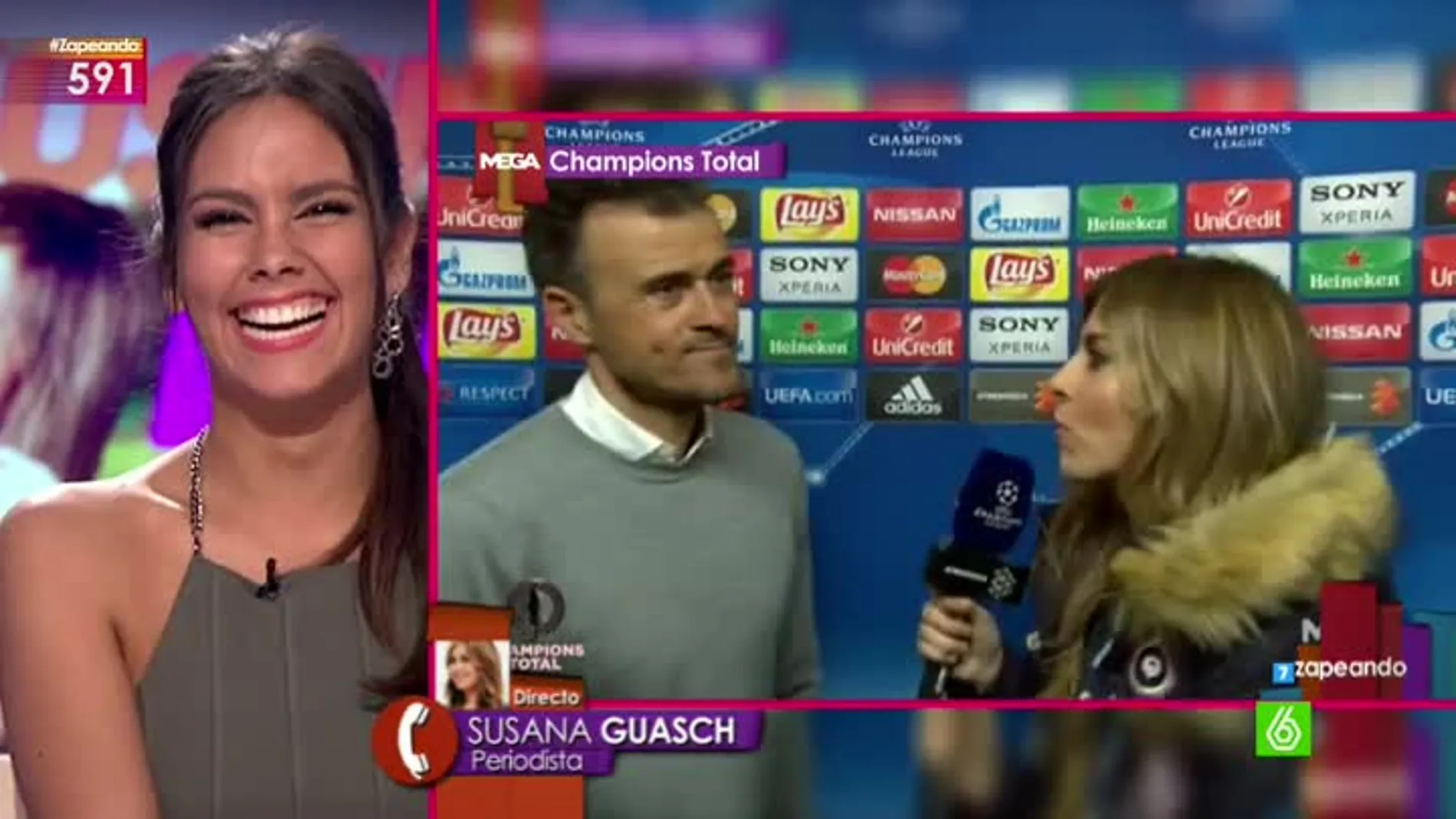 La periodista deportiva Susana Guasch entra en directo en Zapeando 