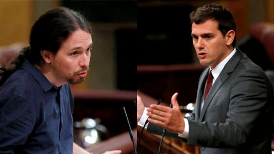 Pablo Igleisas y Albert Rivera en el Congreso