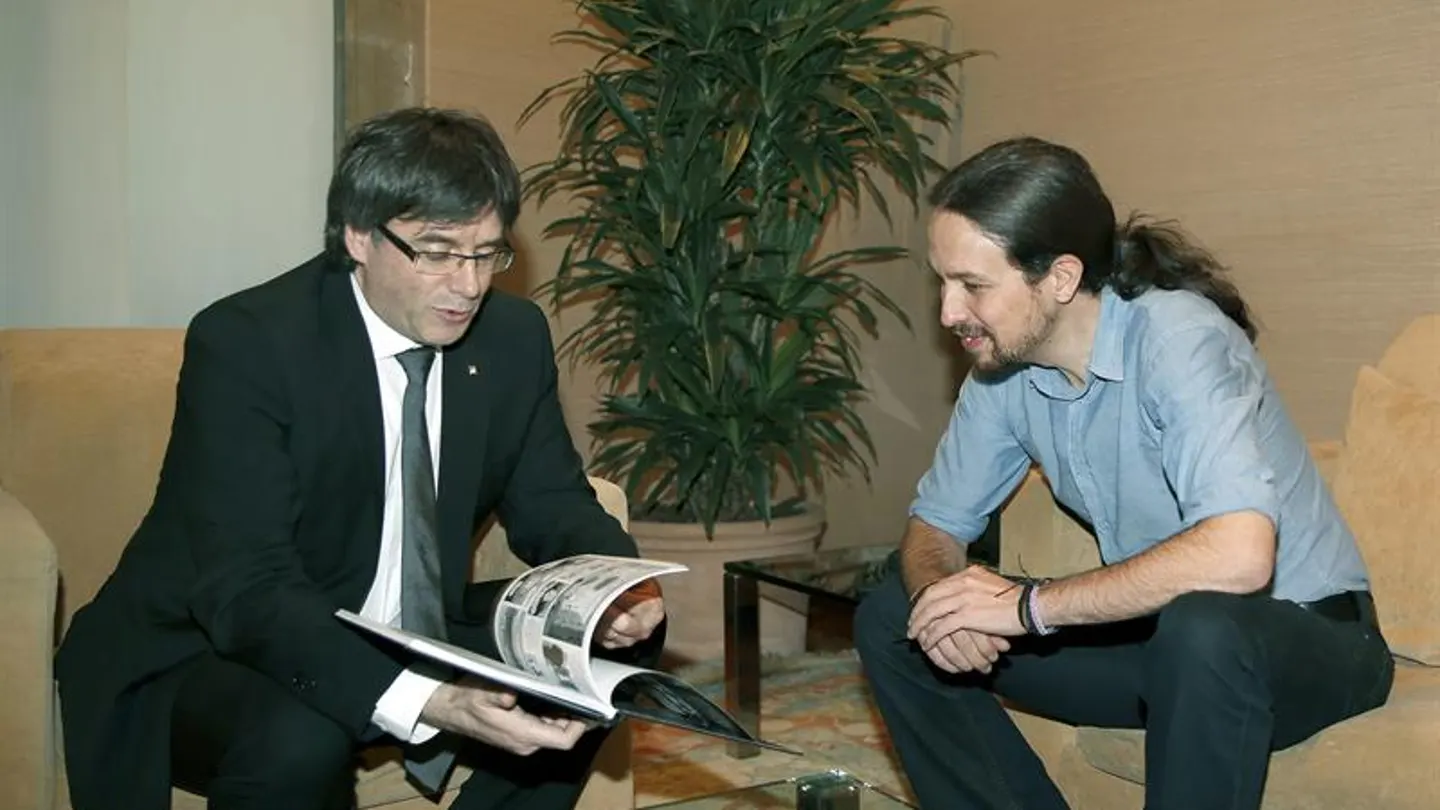 Pablo Iglesias y Carles Puigdemont Pablo Iglesias y Carles Puigdemont