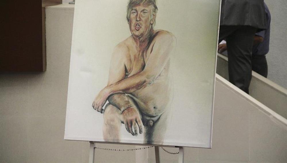El retrato de Donald Trump y su 'micropene'