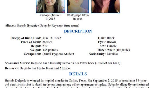 Brenda Delgado, la m&aacute;s buscada por el FBI