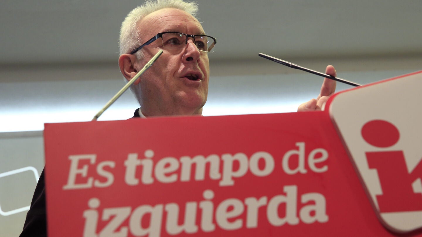 Cayo Lara durante su intervenci&oacute;n ante el Consejo Pol&iacute;tico del partido