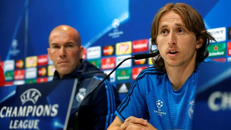 Luka Modric en rueda de prensa