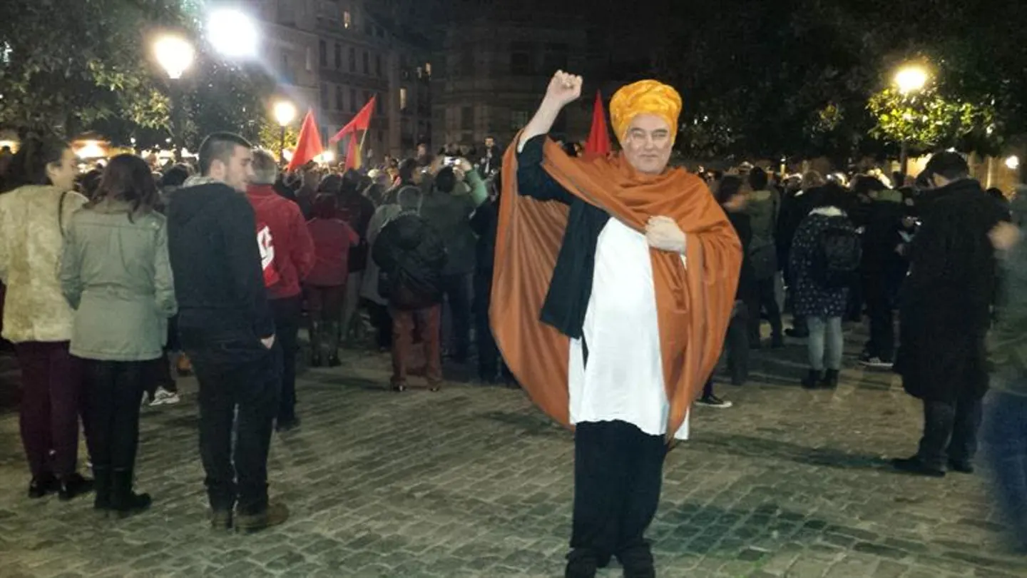 Shangay Lily, en una protesta Shangay Lily, en una protesta