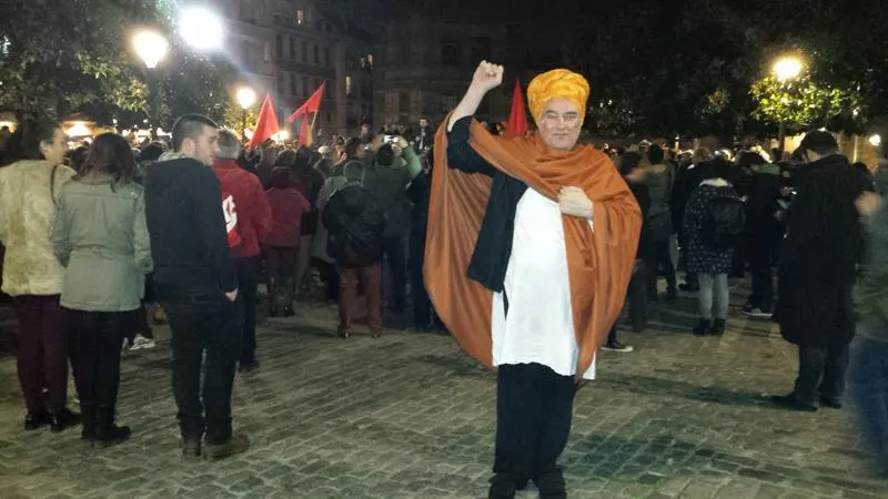 Shangay Lily, en una protesta Shangay Lily, en una protesta