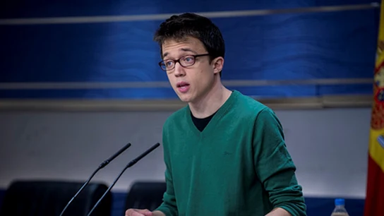 Errejón en una rueda de prensa en el Congreso Errejón en una rueda de prensa en el Congreso