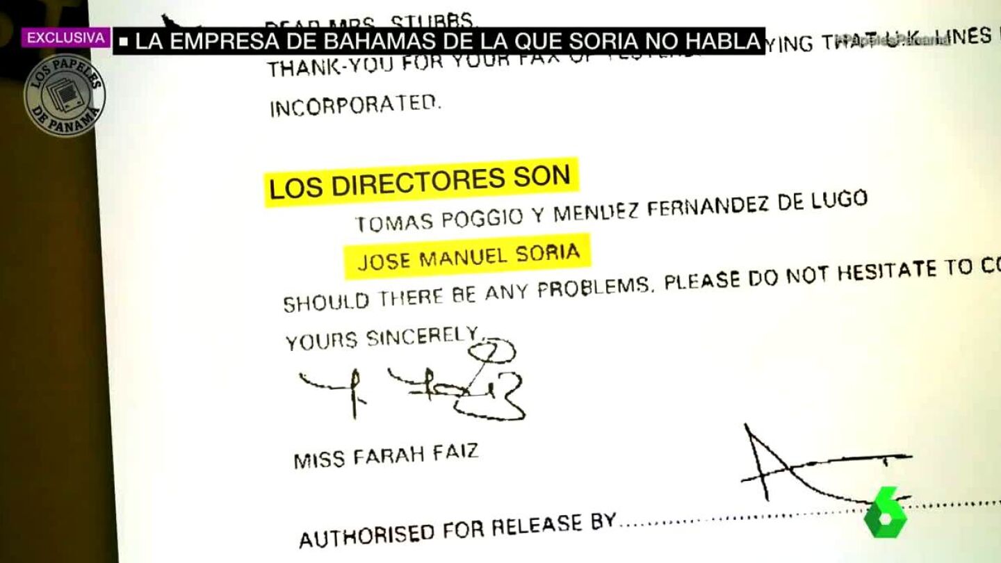 La empresa de la que Soria no habla