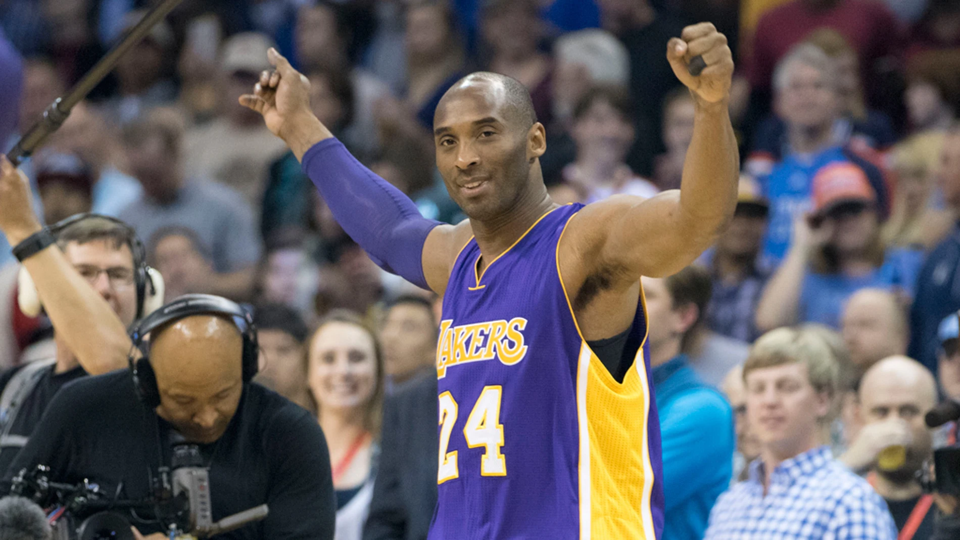 Kobe Bryant durante un partido de los Lakers