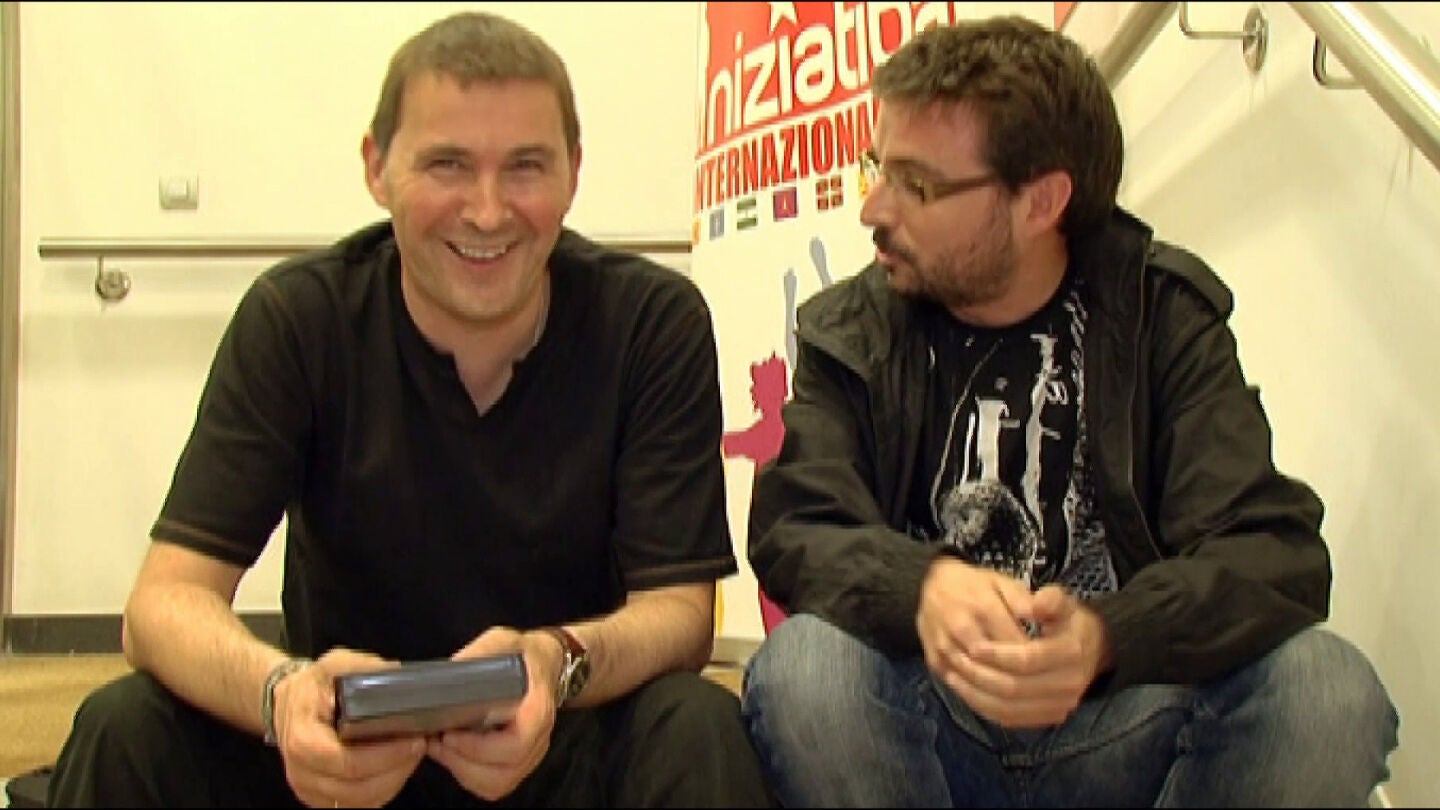 Arnaldo Otegi con Jordi &Eacute;vole en 2009 en Salvados