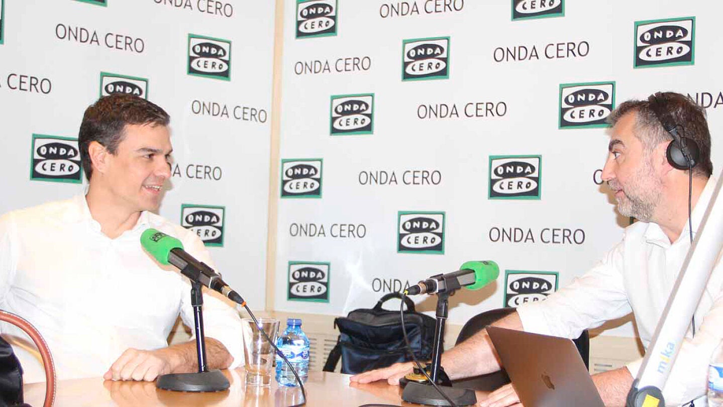 Carlos Alsina entrevista a Pedro S&aacute;nchez en 'M&aacute;s de uno'