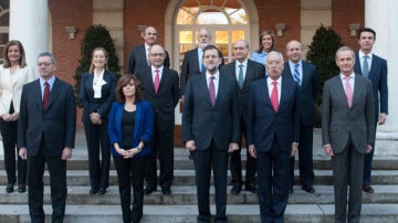 Gobierno de Mariano Rajoy con sus ministros iniciales