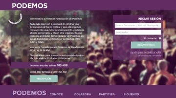 Imagen del Portal de Participación de Podemos