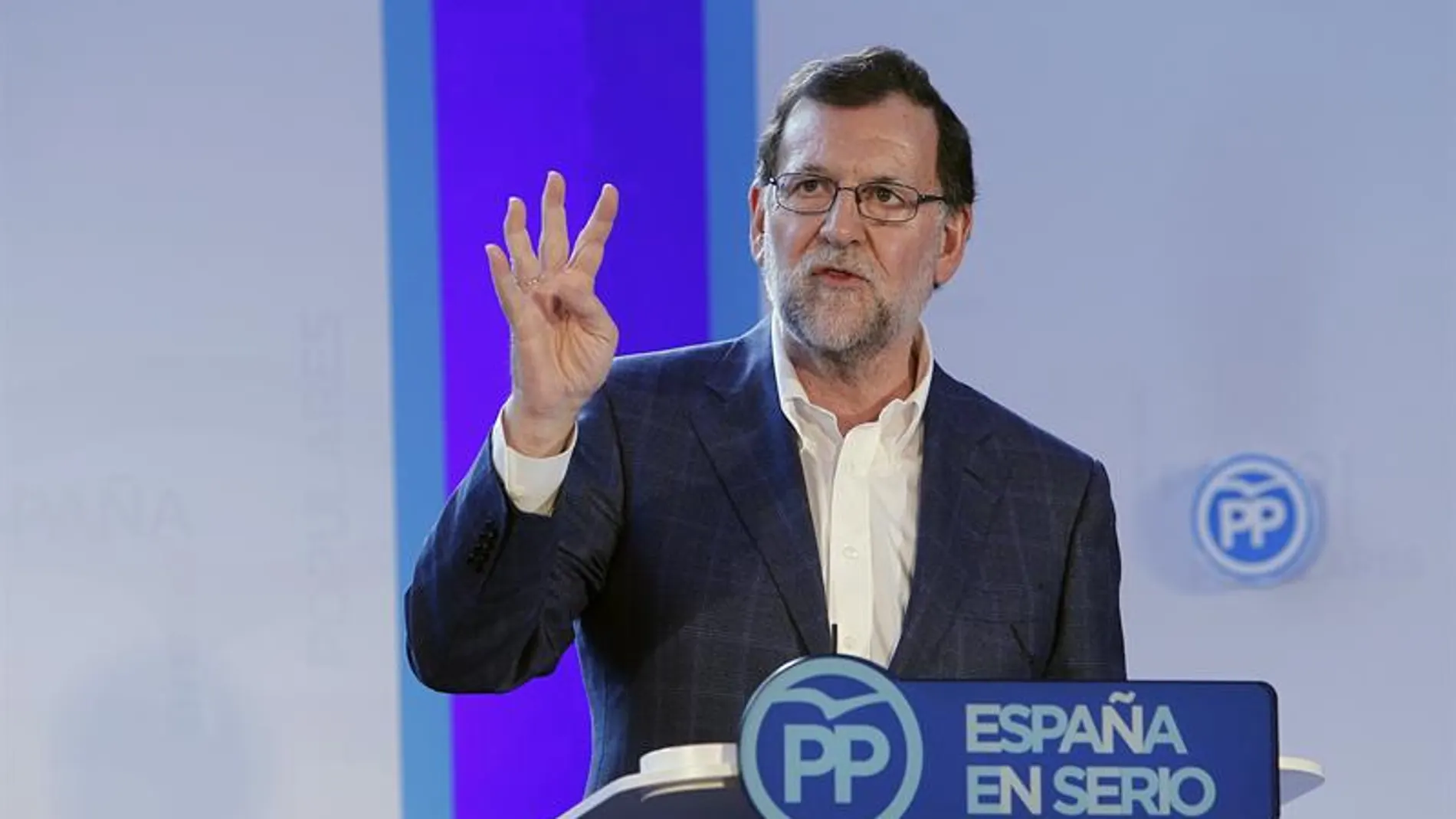 Mariano Rajoy, en un acto del PP
