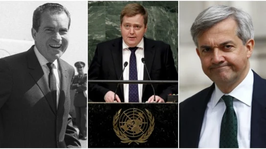 Nixon, Chris Huhne, primer ministro islandés Nixon, Chris Huhne, primer ministro islandés