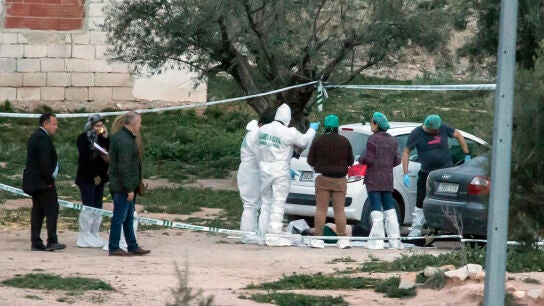 Agentes de la Guardia Civil en el lugar de los hechos