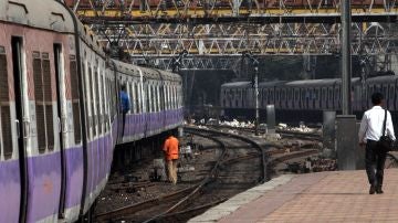 Estación de tren en India