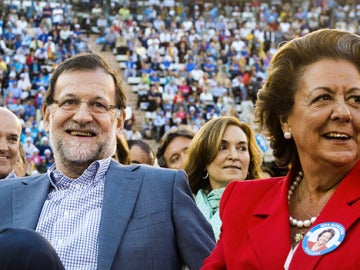 Mariano Rajoy y Rita Barberá en un acto electoral Mariano Rajoy y Rita Barberá en un acto electoral