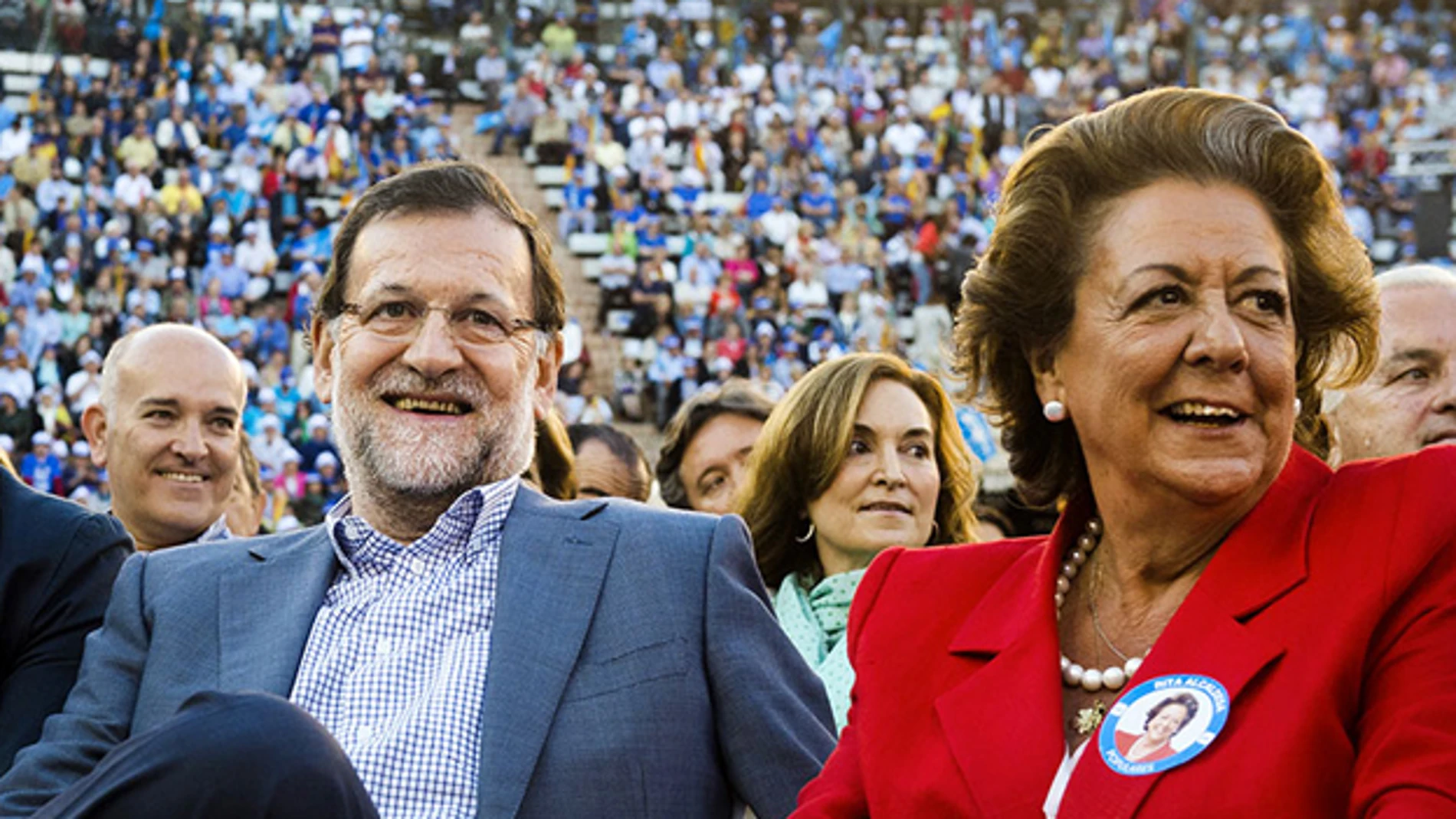 Mariano Rajoy y Rita Barberá en un acto electoral