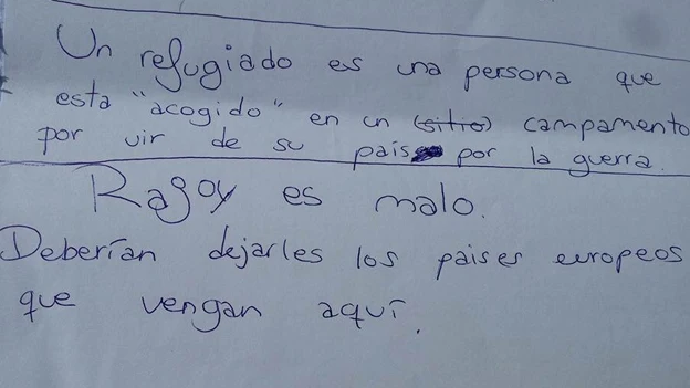 "Refugiado, acogido en un campamento" "Refugiado, acogido en un campamento"