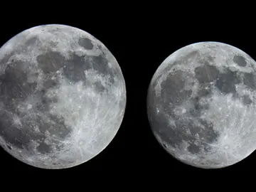 SuperLuna frente a MiniLuna SuperLuna frente a MiniLuna