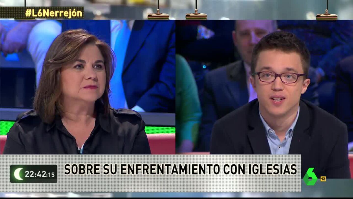 &Iacute;&ntilde;igo Errej&oacute;n responde a Luc&iacute;a M&eacute;ndez en laSexta Noche