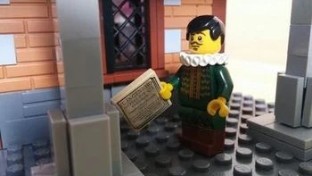 Un Cervantes de Lego con 'El Quijote'