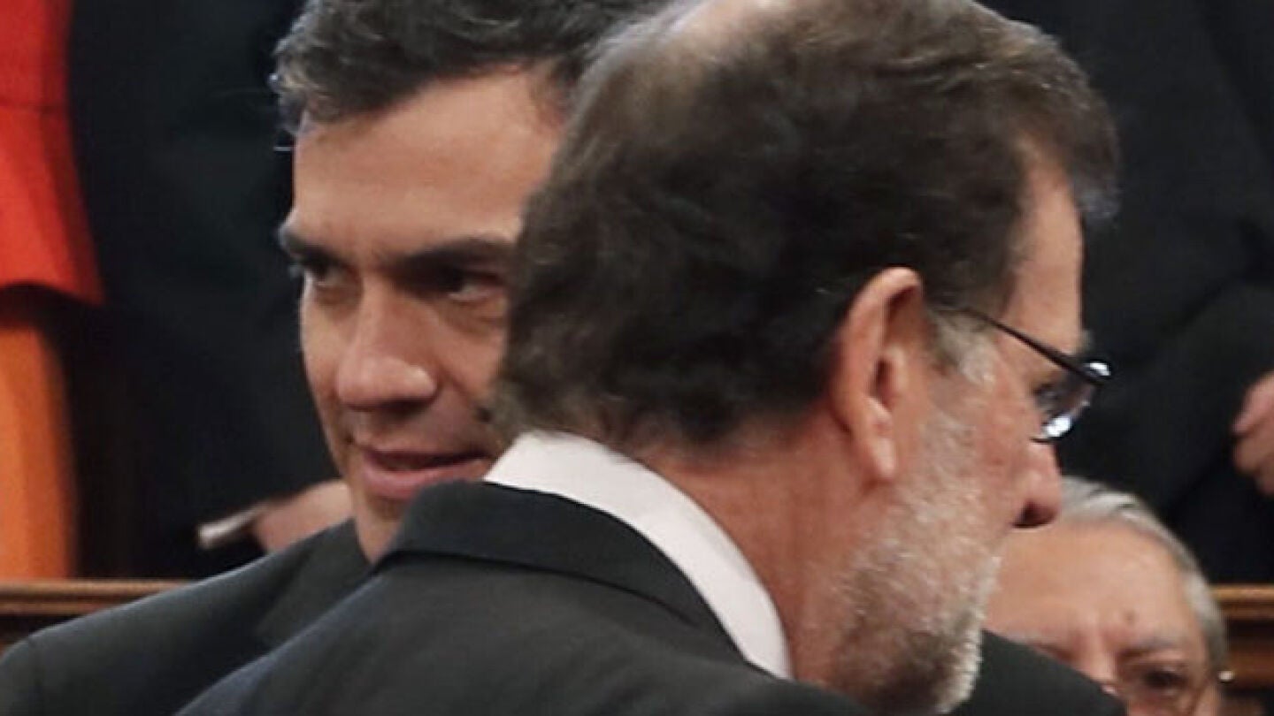 S&aacute;nchez y Rajoy en la entrega del Premio Cervantes