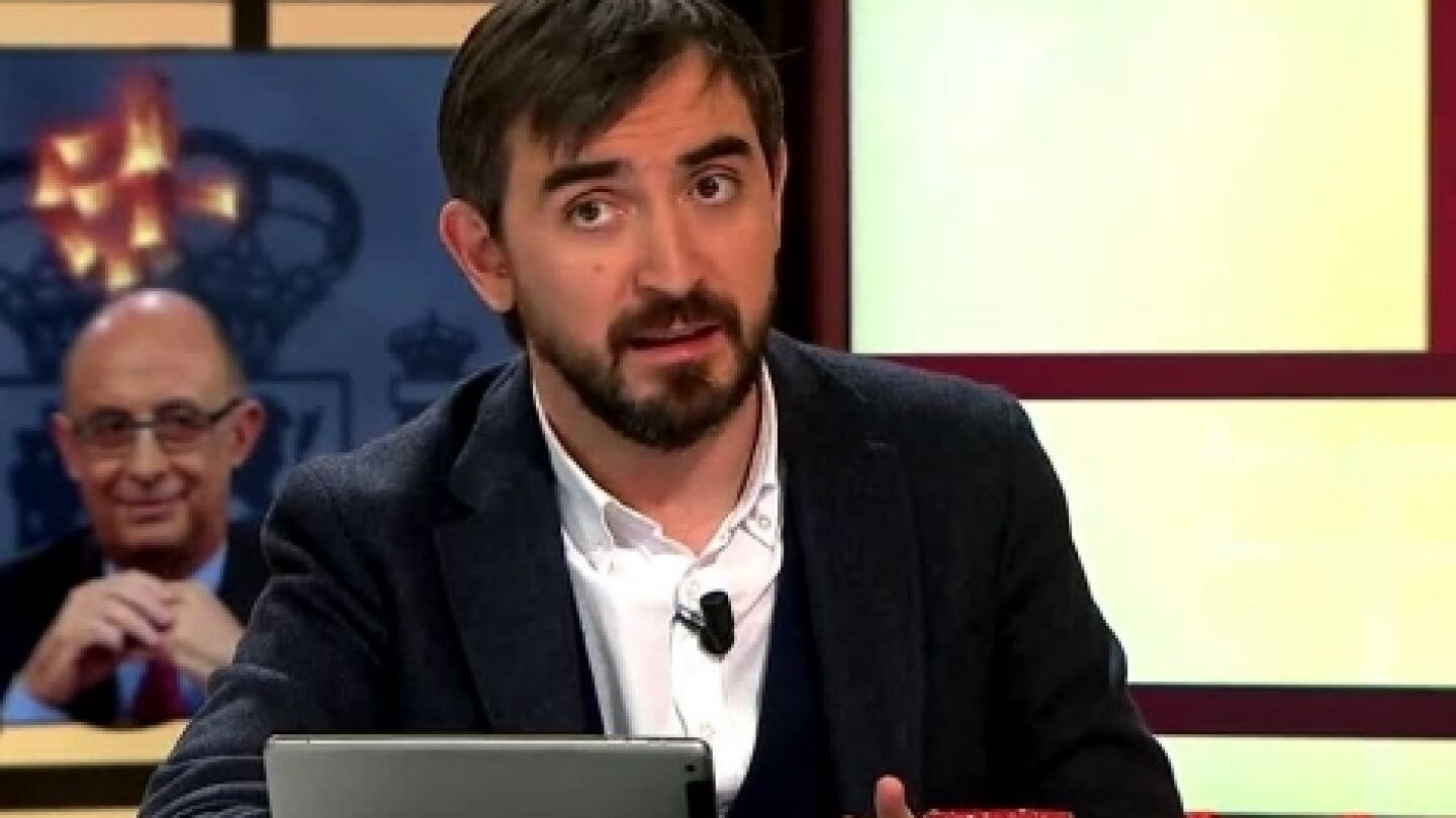 Ignacio Escolar, durante una tertulia en Al Rojo Vivo