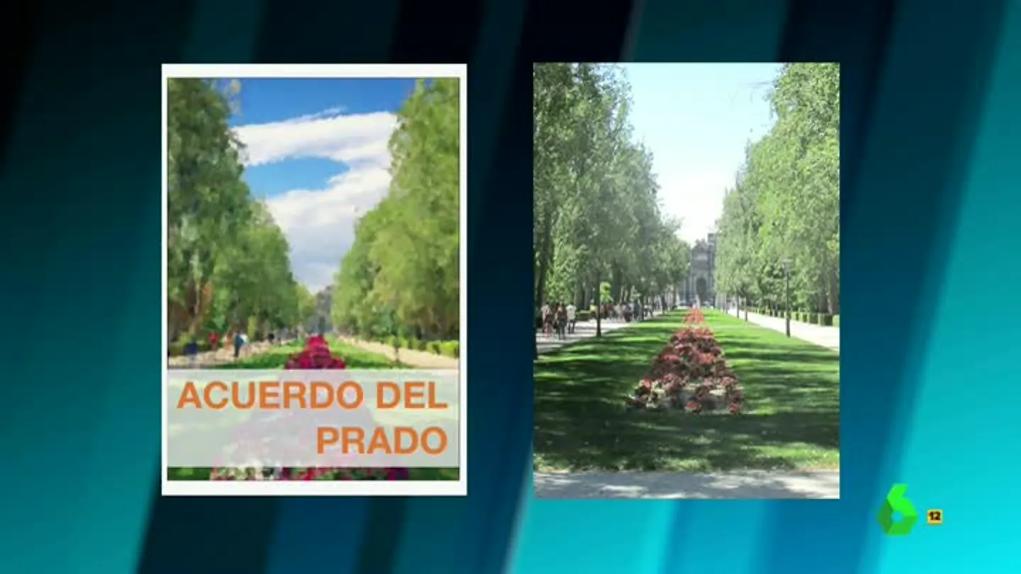 El acuerdo del Prado con una foto del Retiro El acuerdo del Prado con una foto del Retiro