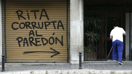 Pintada en casa de Rita Barberá Pintada en casa de Rita Barberá