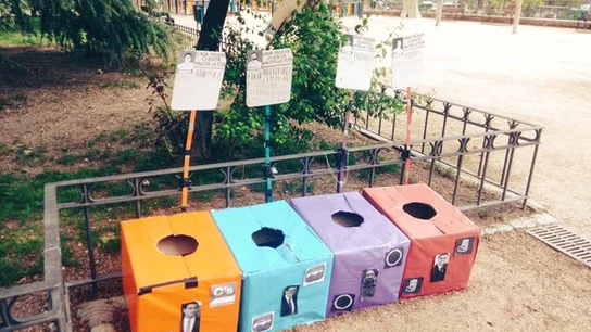 Imagen del 'cacómetro' en un parque de Madrid Imagen del 'cacómetro' en un parque de Madrid