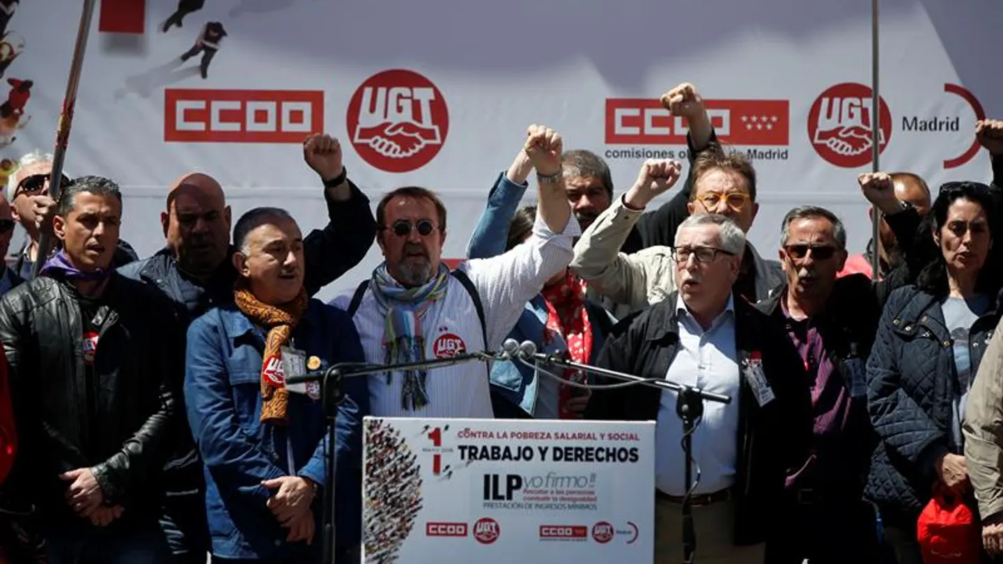 Los secretarios generales de CCOO y UGT, Ignacio Fernández Toxo y Pepe Álvarez Los secretarios generales de CCOO y UGT, Ignacio Fernández Toxo y Pepe Álvarez