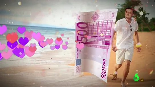 El Gran Wyoming y su gran amigo, el billete de 500 euros El Gran Wyoming y su gran amigo, el billete de 500 euros