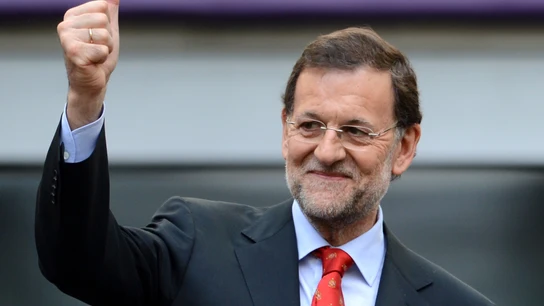 Mariano Rajoy durante un partido de la selección española Mariano Rajoy durante un partido de la selección española