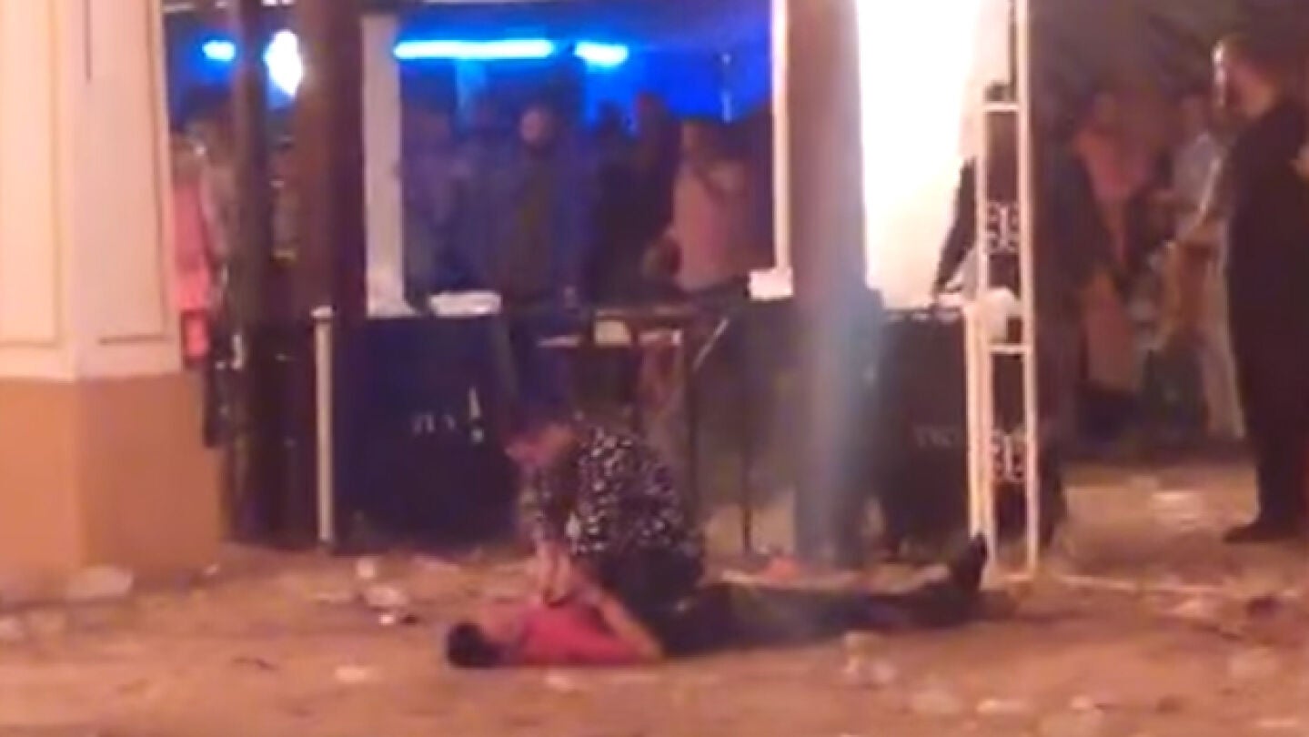 Imagen del joven herido en la pelea