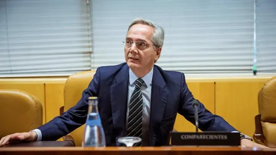 El exdiputado Pedro Gómez de la Serna durante su comparecencia en la comisión de investigación El exdiputado Pedro Gómez de la Serna durante su comparecencia en la comisión de investigación