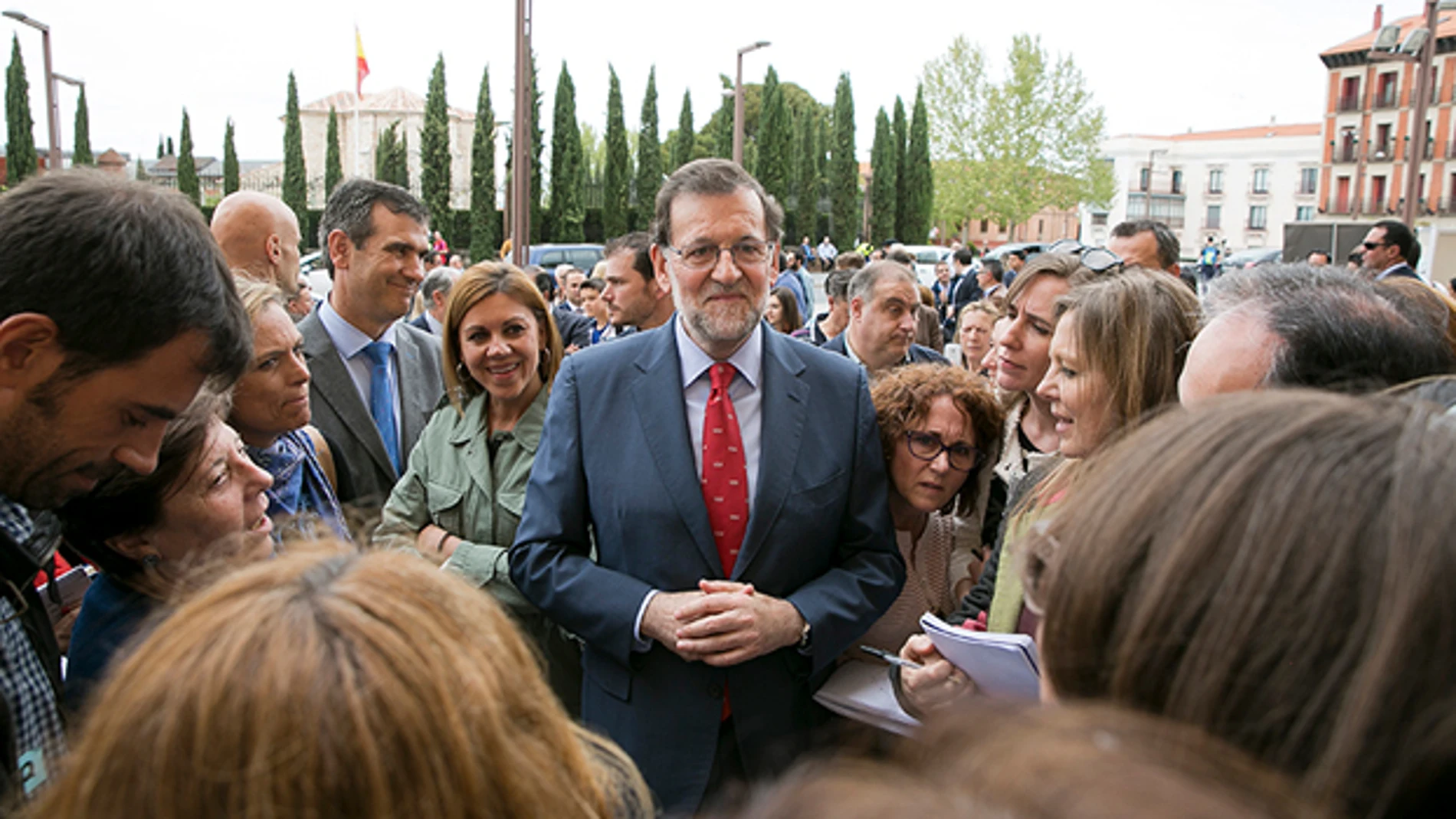 Mariano Rajoy y Cospedal en un acto del PP