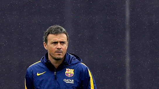 Luis Enrique, en un entrenamiento Luis Enrique, en un entrenamiento
