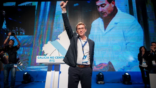 El presidente de la Xunta, Alberto Núñez Feijóo, durante la celebración del XVI Congreso Autonómico. El presidente de la Xunta, Alberto Núñez Feijóo, durante la celebración del XVI Congreso Autonómico.