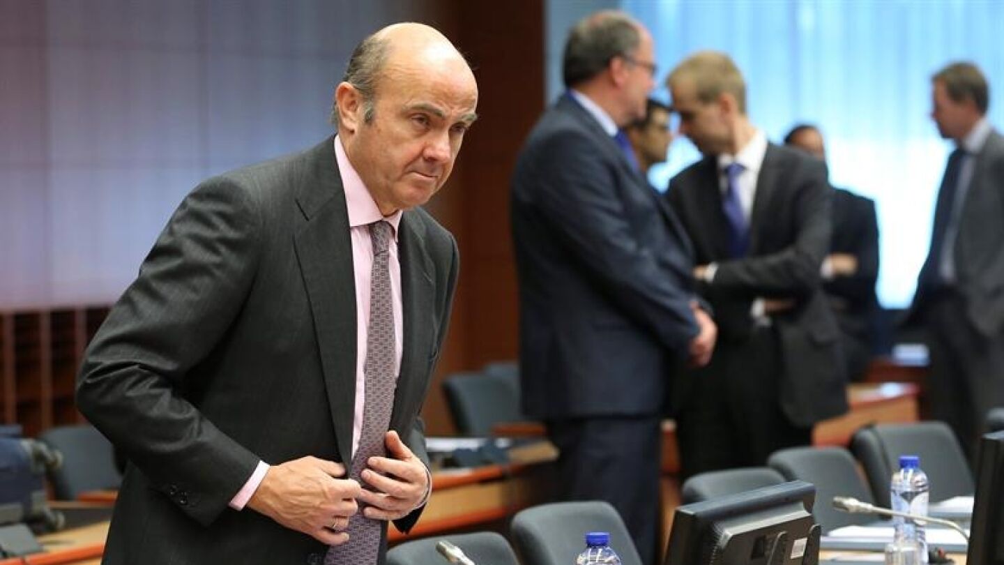 El ministro de Econom&iacute;a en funciones, Luis de Guindos