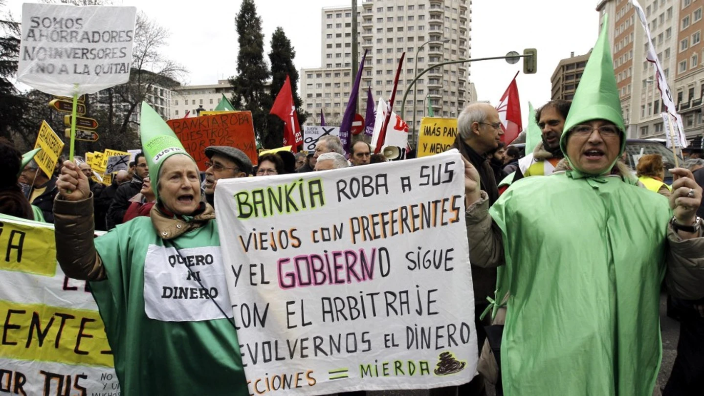 Preferentistas manifestándose Preferentistas manifestándose