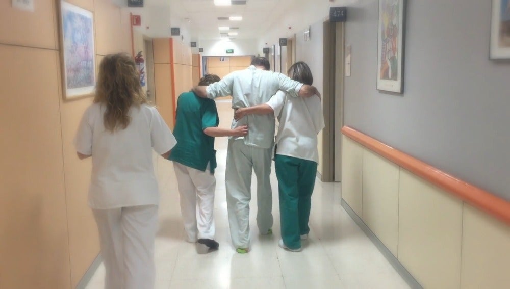 Enfermeros del Hospital Virgen de Victoria en Málaga