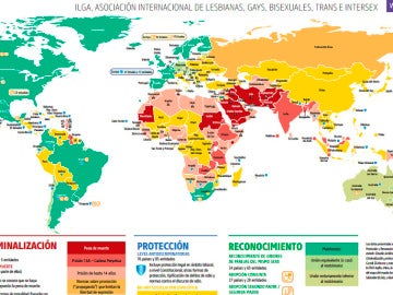 Mapa de los derechos homosexuales en el mundo Mapa de los derechos homosexuales en el mundo