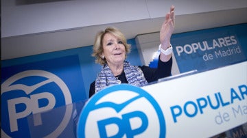La portavoz del Partido Popular en el Ayuntamiento de Madrid, Esperanza Aguirre