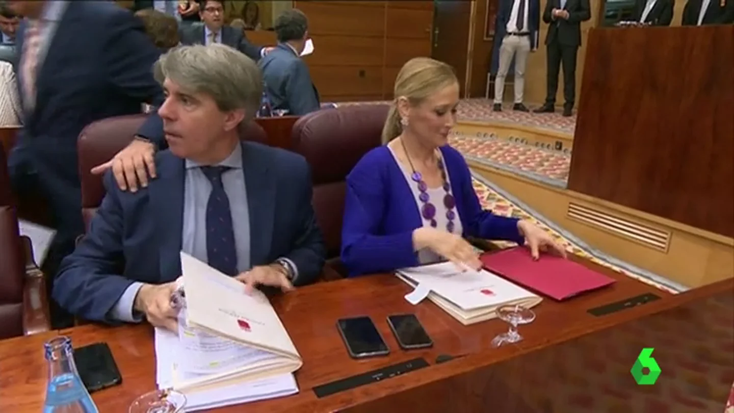 Frame 23.659874 de: Tenso pleno en la Asamblea de Madrid con los diputados del PP señalados por Marjaliza Frame 23.659874 de: Tenso pleno en la Asamblea de Madrid con los diputados del PP señalados por Marjaliza