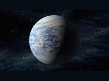 Representación artística del exoplaneta Kepler-69c