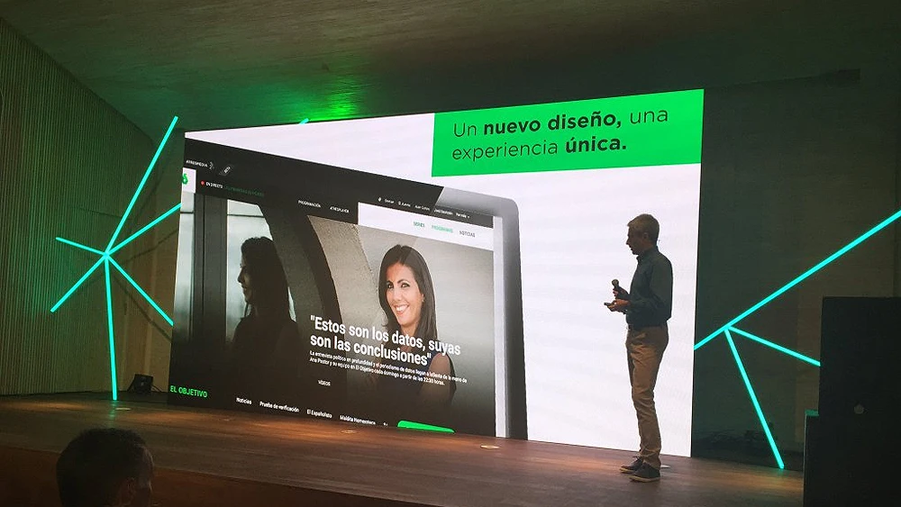  José Manuel González Pacheco en la presentación de la nueva web de laSexta