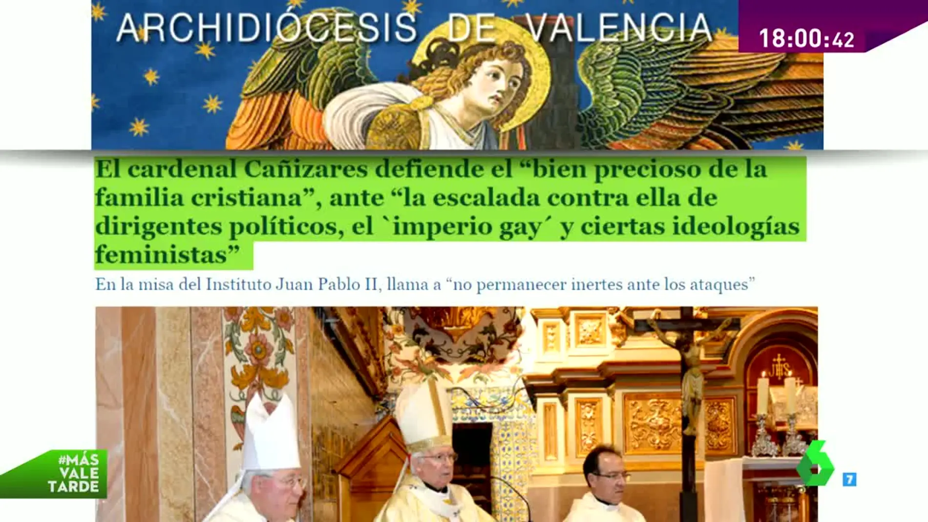 Declaraciones del arzobispo de Valencia
