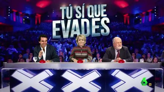 Cañete, Aznar y Aguirre, jurado de ‘Tú sí que evades’ Cañete, Aznar y Aguirre, jurado de ‘Tú sí que evades’