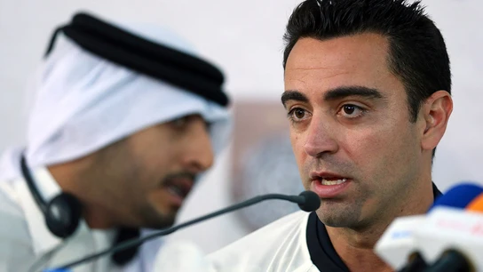Xavi Hernández con su club Al-Sadd de Qatar Xavi Hernández con su club Al-Sadd de Qatar